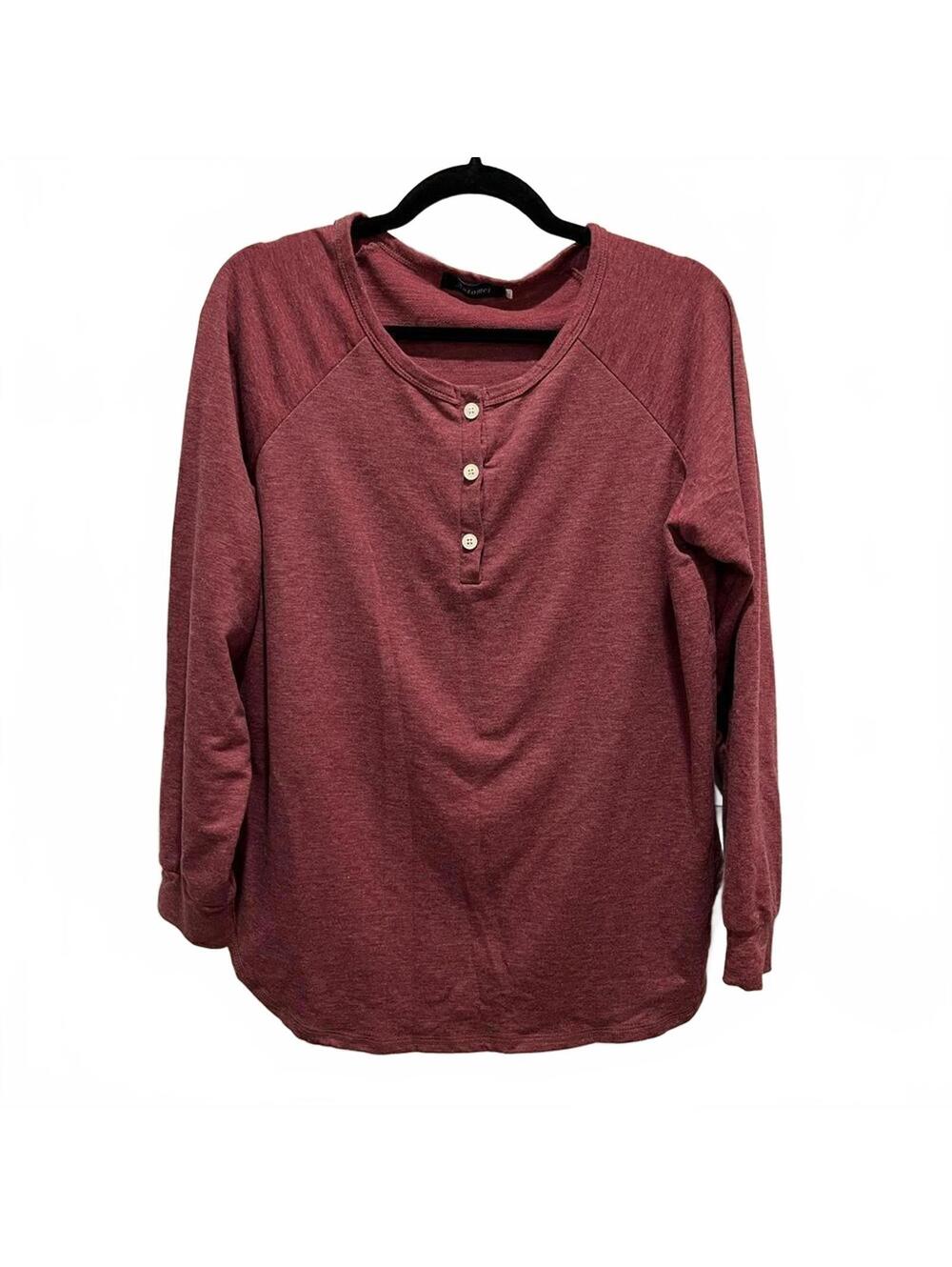 AUTOMET light red henley longsleeve top, men’s size XL